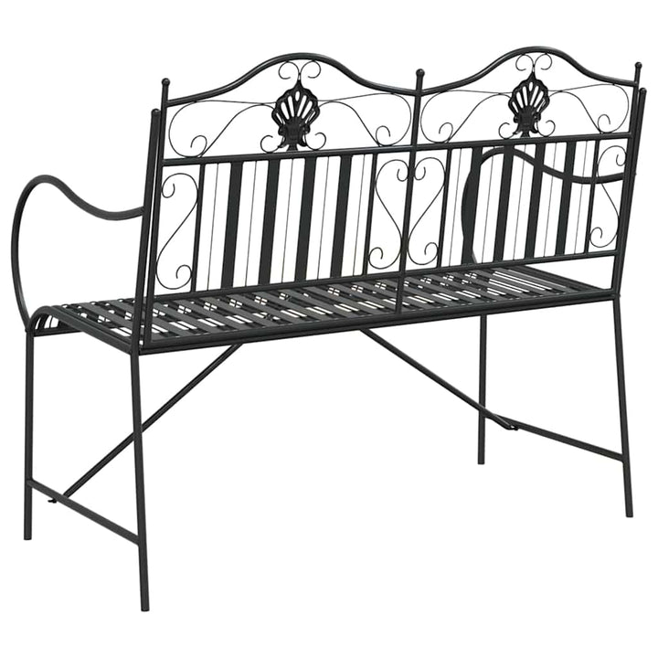 Havebænk Sort 103,5 x 59 x 89 cm Stål