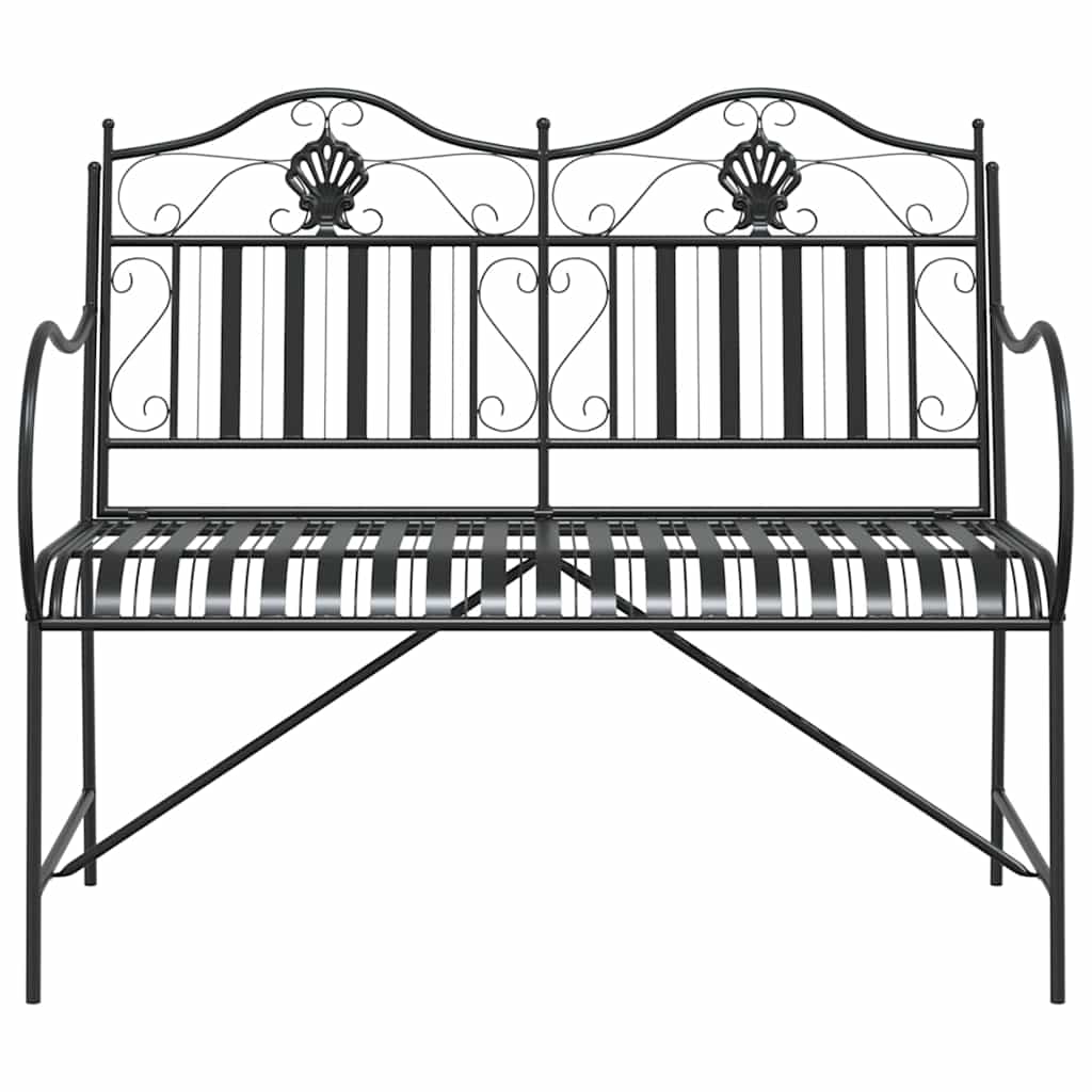 Havebænk Sort 103,5 x 59 x 89 cm Stål