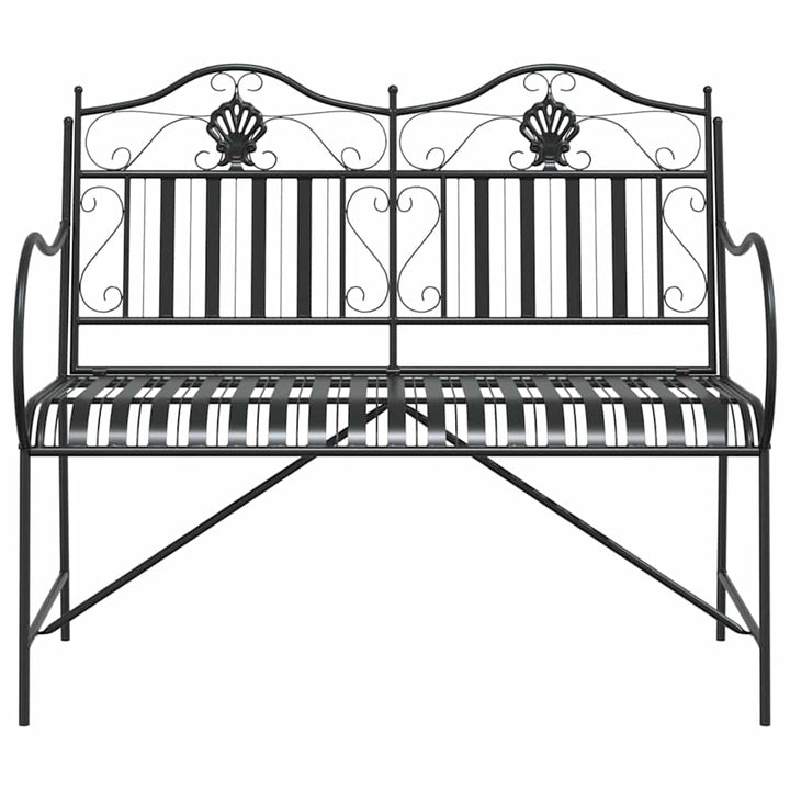Havebænk Sort 103,5 x 59 x 89 cm Stål