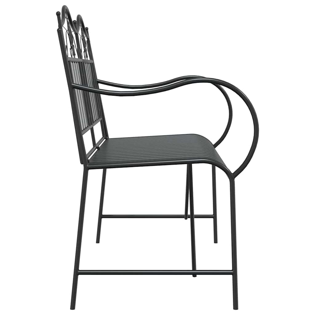 Havebænk Sort 103,5 x 59 x 89 cm Stål