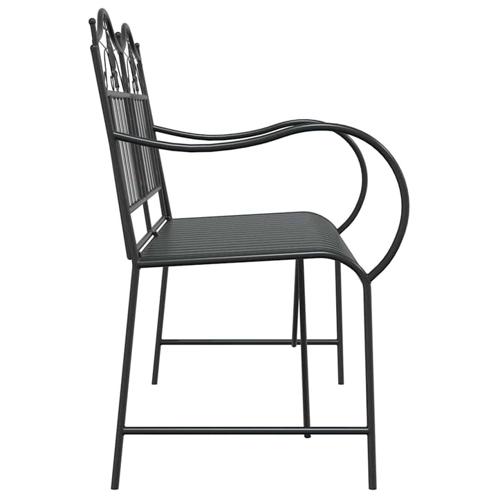 Havebænk Sort 103,5 x 59 x 89 cm Stål
