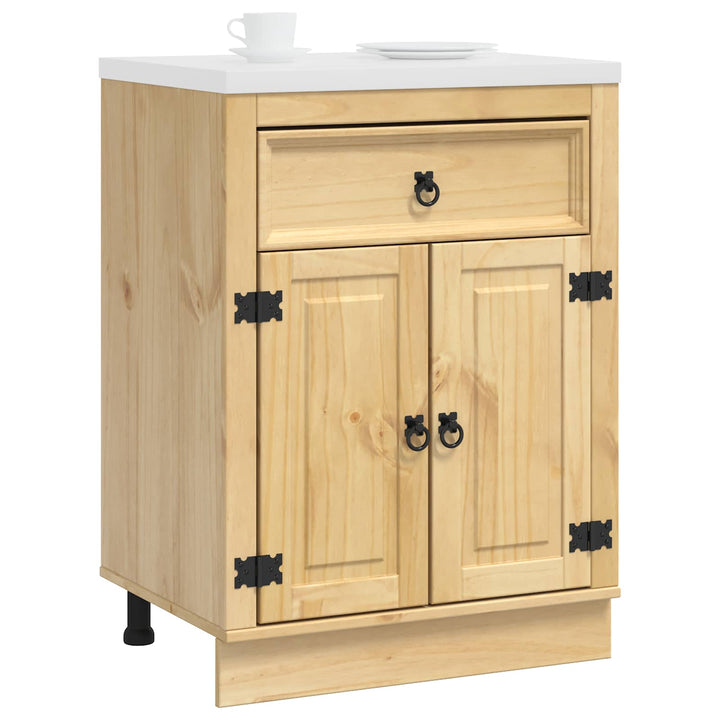 Kabinet SKI HonningBrun 60 x 46 x 81,5 cm Massiv fyrretræ