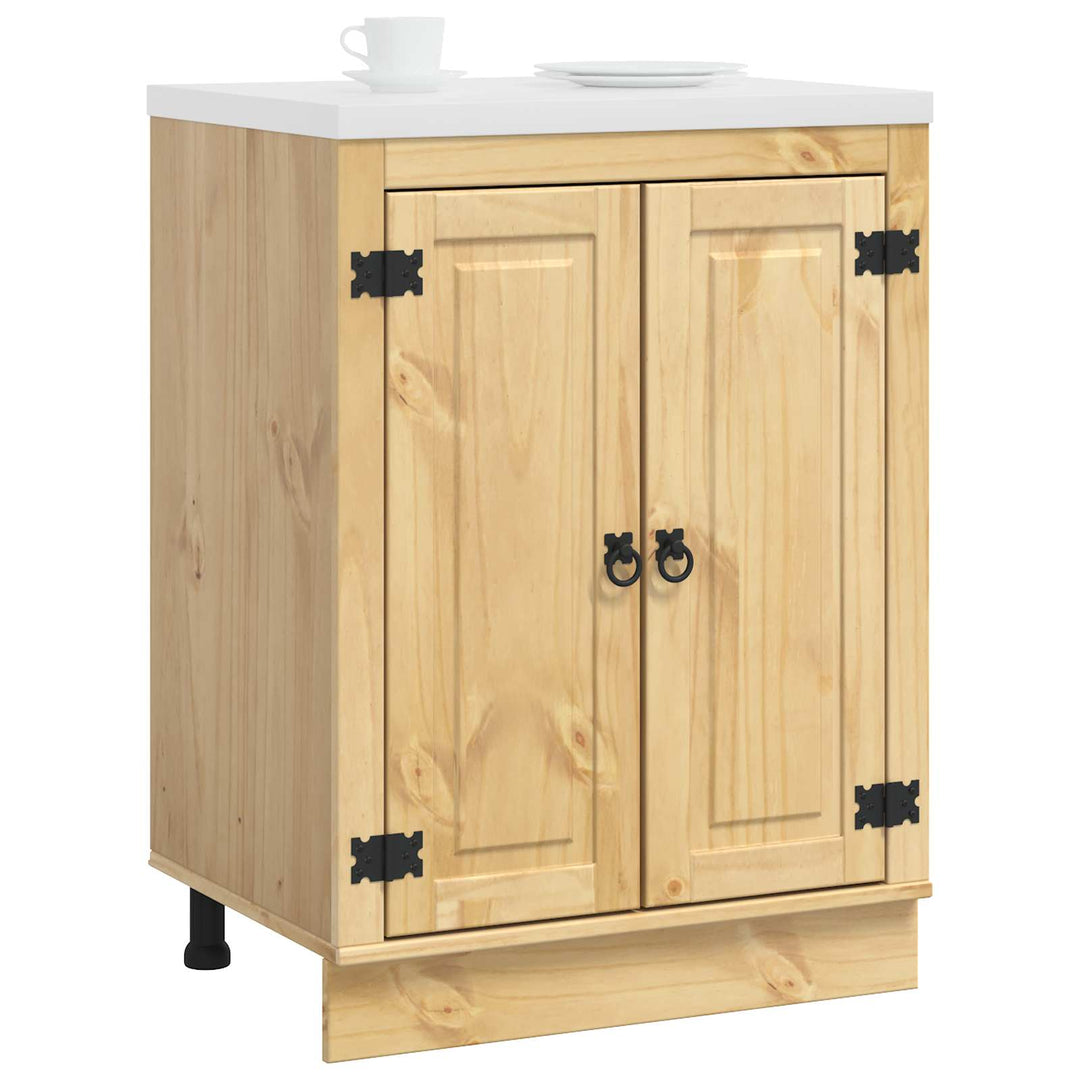 Kabinet SKI HonningBrun 60 x 46 x 81,5 cm Massiv fyrretræ