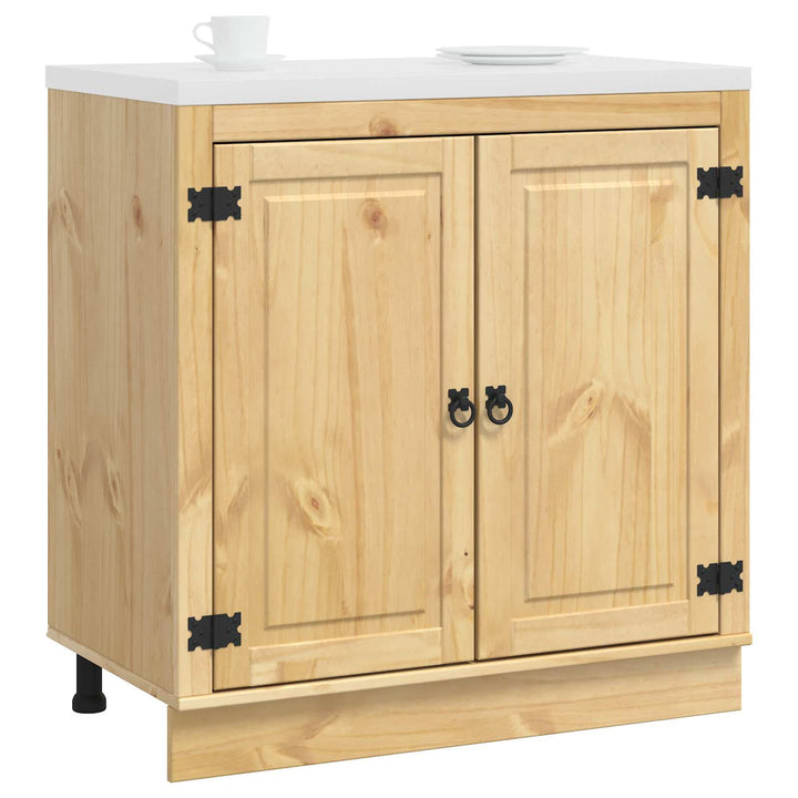 Kabinet SKI HonningBrun 80 x 46 x 81,5 cm Massiv fyrretræ