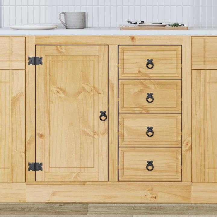 Kabinet SKI HonningBrun 80 x 46 x 81 cm Massiv fyrretræ