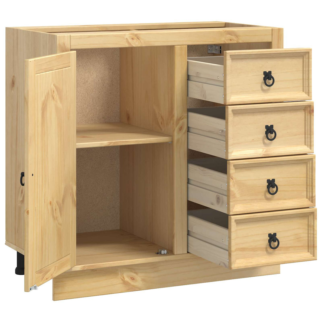 Kabinet SKI HonningBrun 80 x 46 x 81 cm Massiv fyrretræ