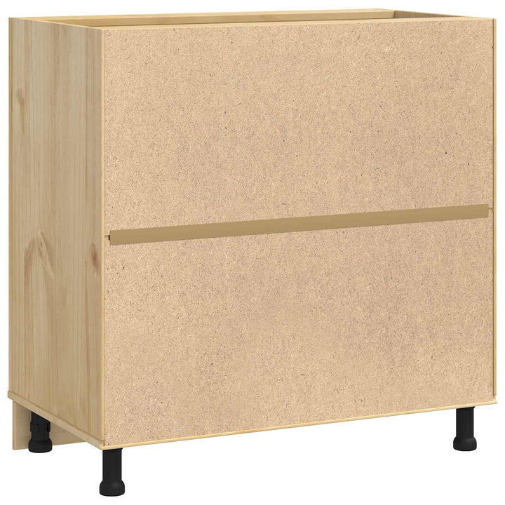Kabinet SKI HonningBrun 80 x 46 x 81 cm Massiv fyrretræ