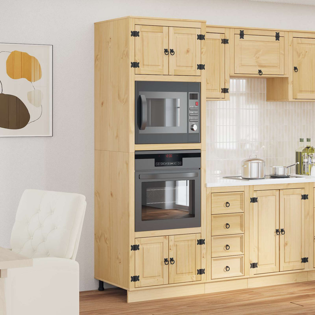 Kabinet SKI HonningBrun 66 x 58 x 207 cm Massiv fyrretræ