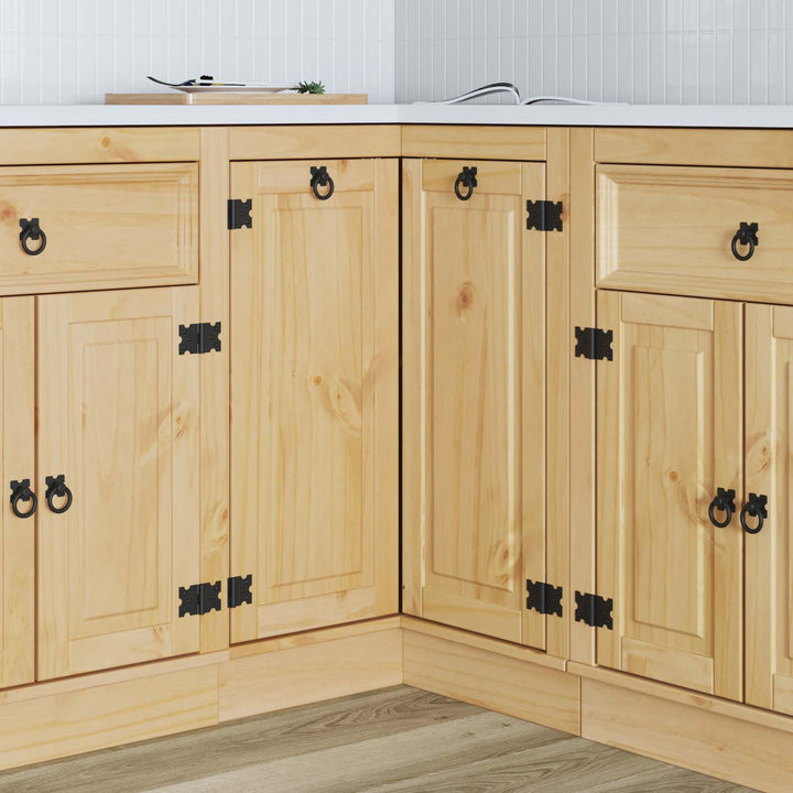 Kabinet SKI HonningBrun 80 x 80 x 81 cm Massiv fyrretræ