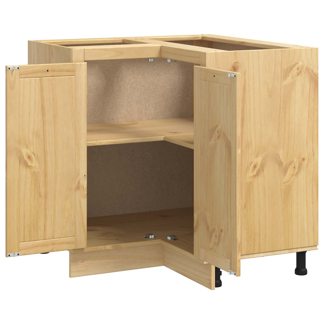 Kabinet SKI HonningBrun 80 x 80 x 81 cm Massiv fyrretræ