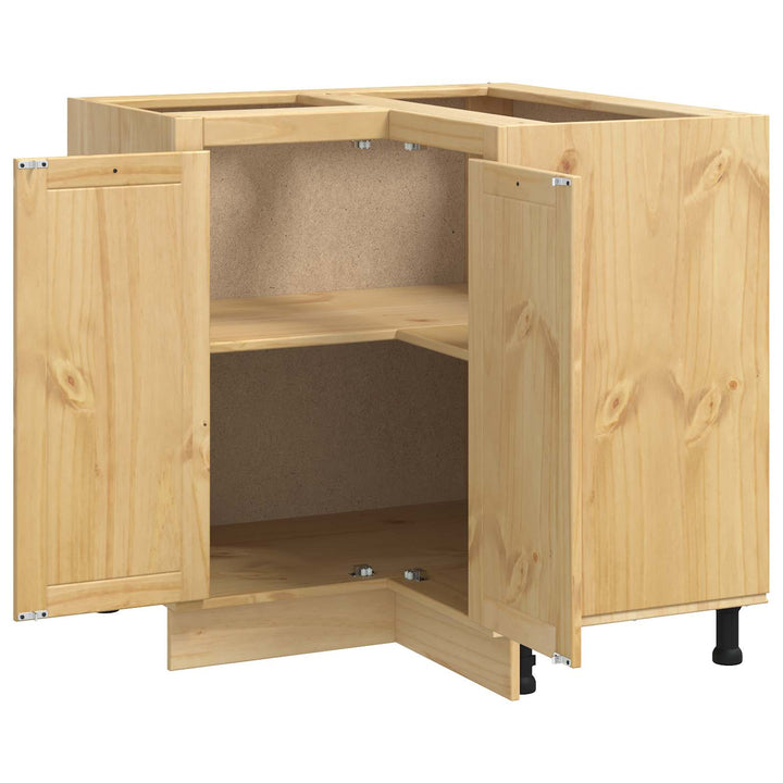Kabinet SKI HonningBrun 80 x 80 x 81 cm Massiv fyrretræ