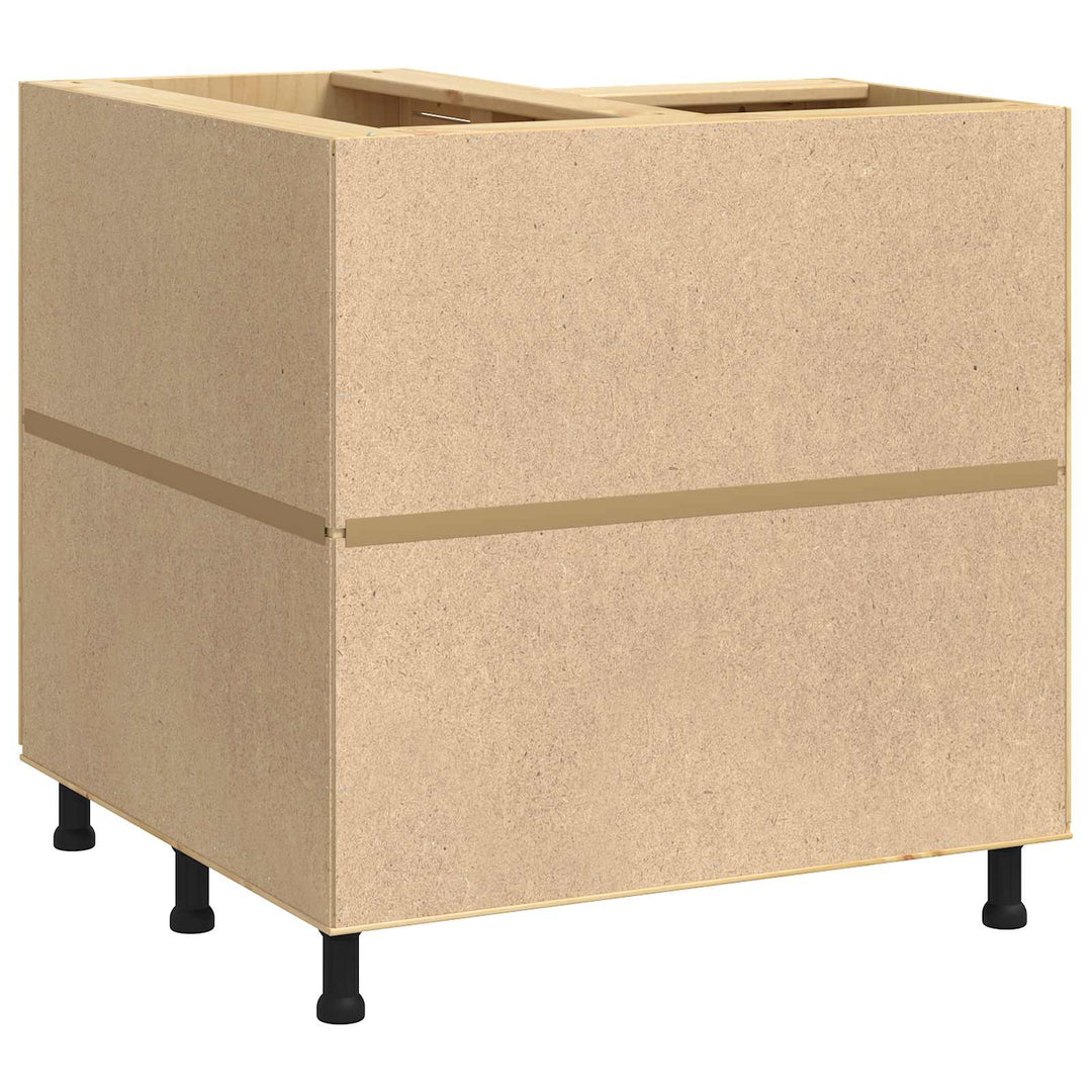 Kabinet SKI HonningBrun 80 x 80 x 81 cm Massiv fyrretræ