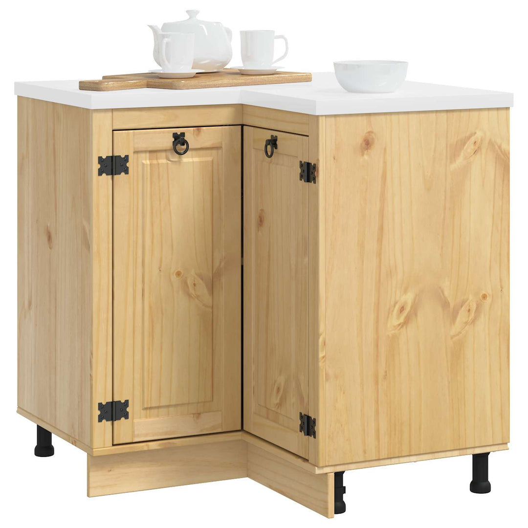 Kabinet SKI HonningBrun 80 x 80 x 81 cm Massiv fyrretræ