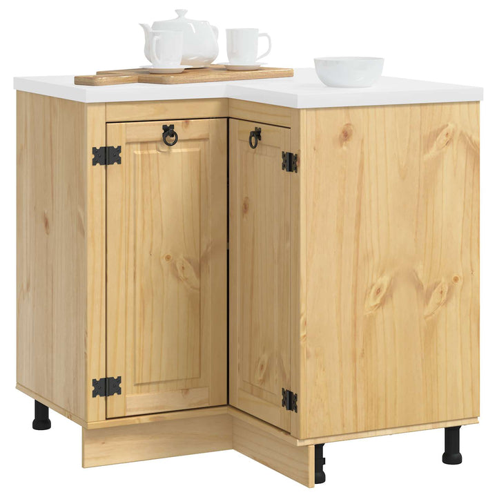 Kabinet SKI HonningBrun 80 x 80 x 81 cm Massiv fyrretræ