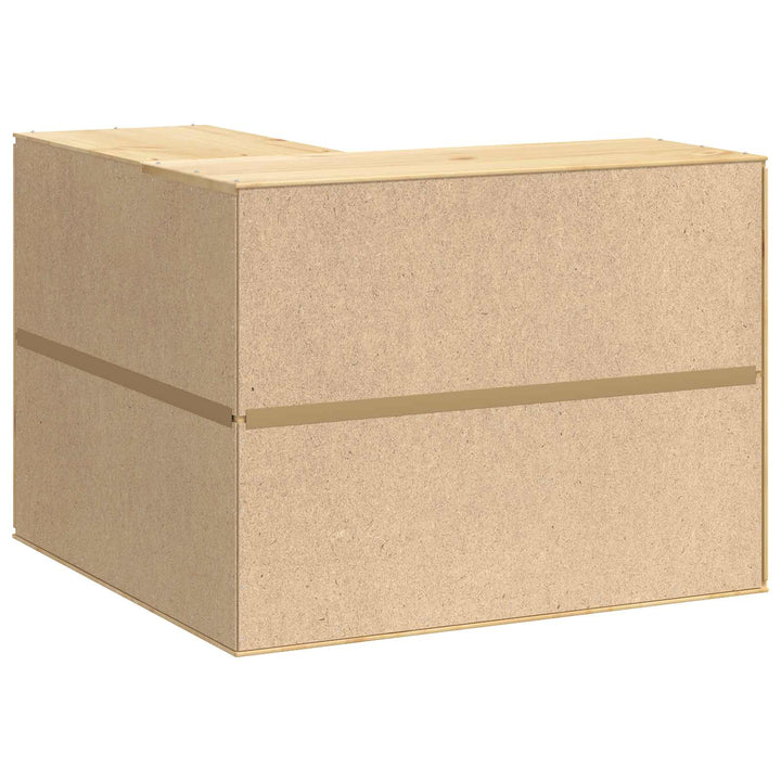Kabinet SKI HonningBrun 80 x 80 x 60 cm Massiv fyrretræ