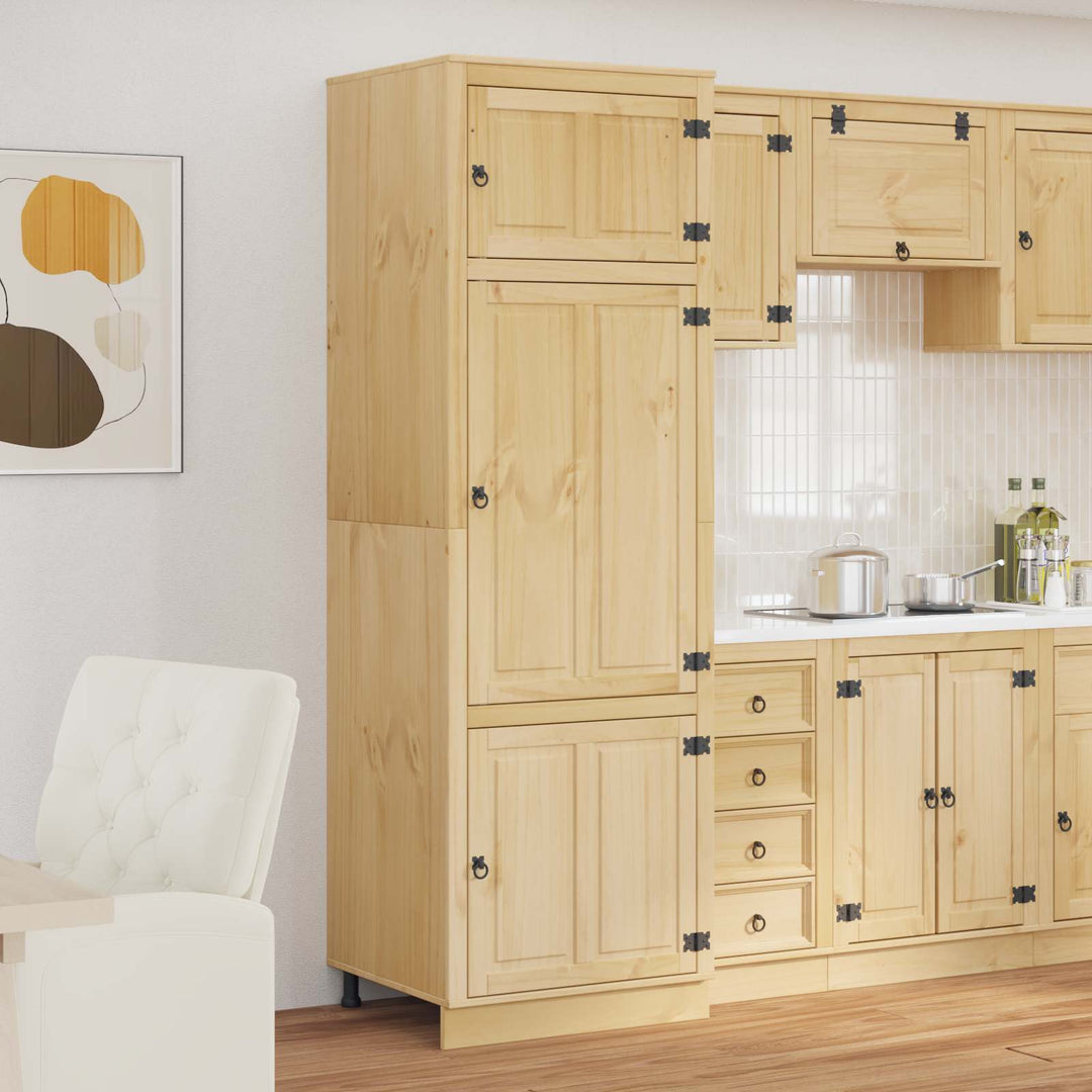 Kabinet SKI HonningBrun 66 x 58 x 207 cm Massiv fyrretræ