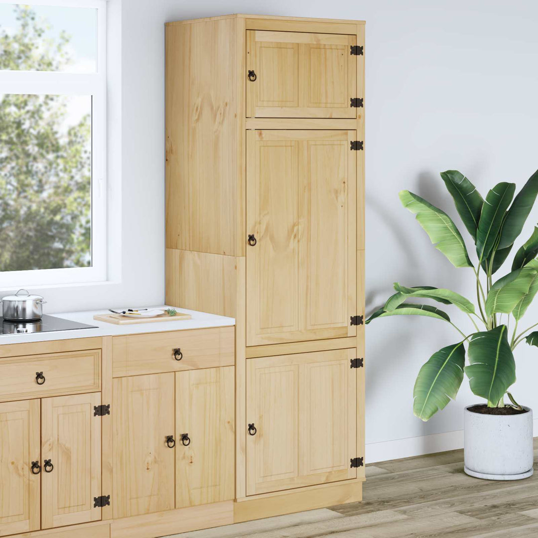 Kabinet SKI HonningBrun 66 x 58 x 207 cm Massiv fyrretræ