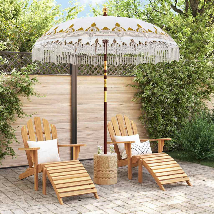 Balinesisk Parasol Creme 215 x 215 x 260 cm