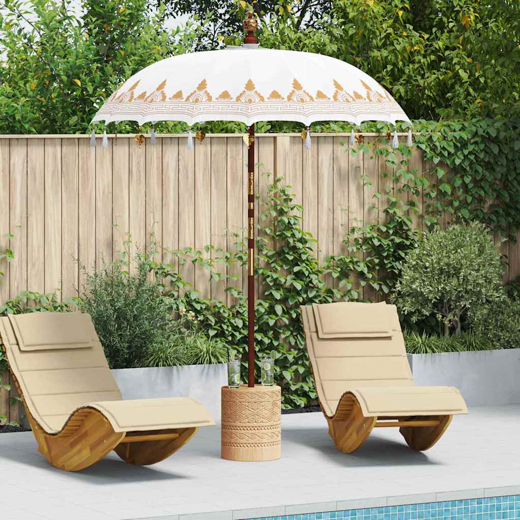 Balinesisk Parasol Creme 185 x 185 x 260 cm