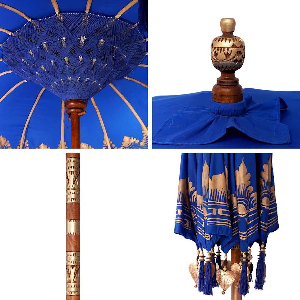 Balinesisk Parasol Blå 185 x 185 x 260 cm