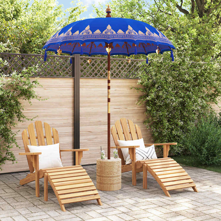 Balinesisk Parasol Blå 185 x 185 x 260 cm