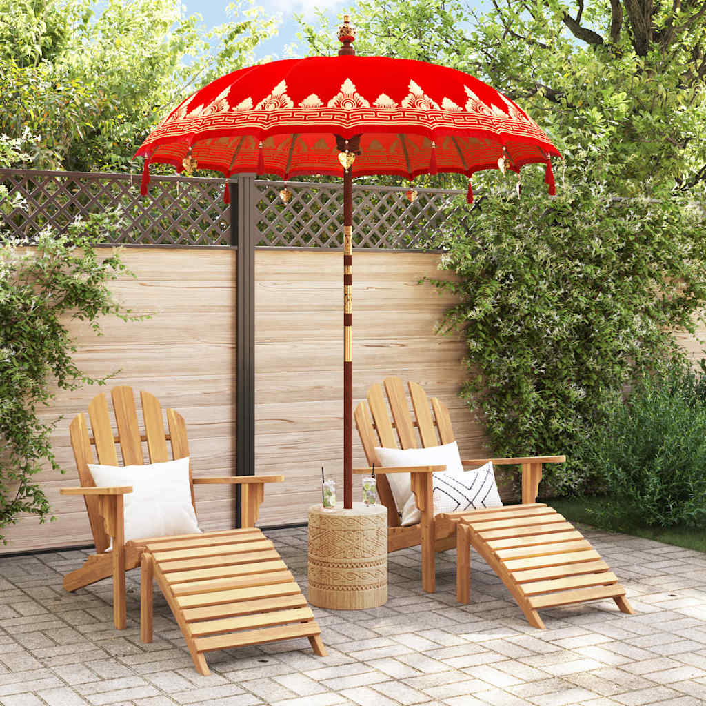 Balinesisk Parasol Rød 185 x 185 x 260 cm