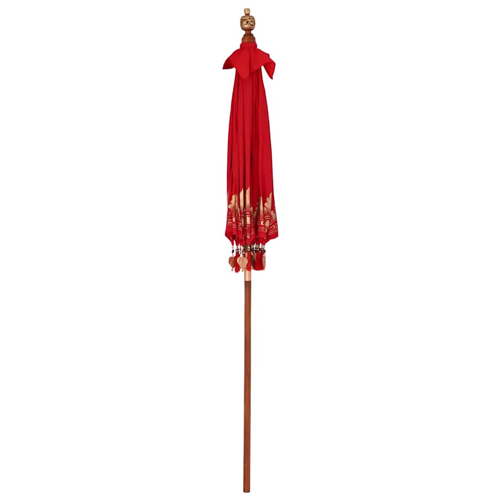 Balinesisk Parasol Rød 185 x 185 x 260 cm
