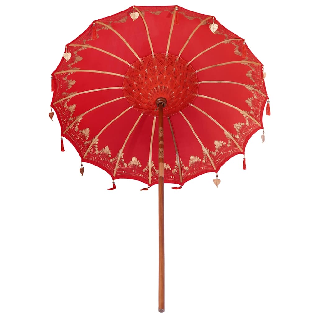 Balinesisk Parasol Rød 185 x 185 x 260 cm