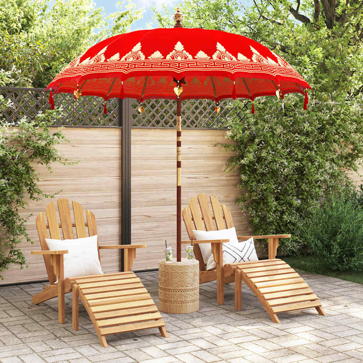 Balinesisk Parasol Rød 215 x 215 x 260 cm