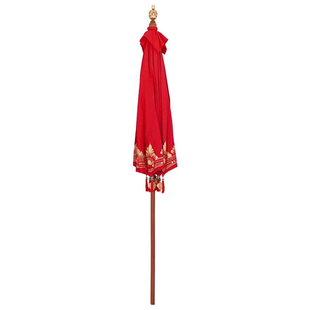 Balinesisk Parasol Rød 215 x 215 x 260 cm