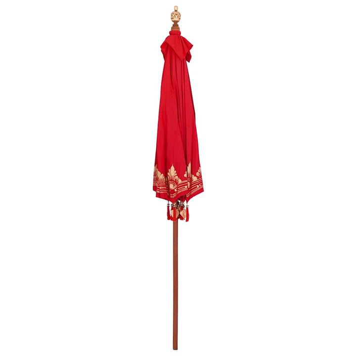 Balinesisk Parasol Rød 215 x 215 x 260 cm