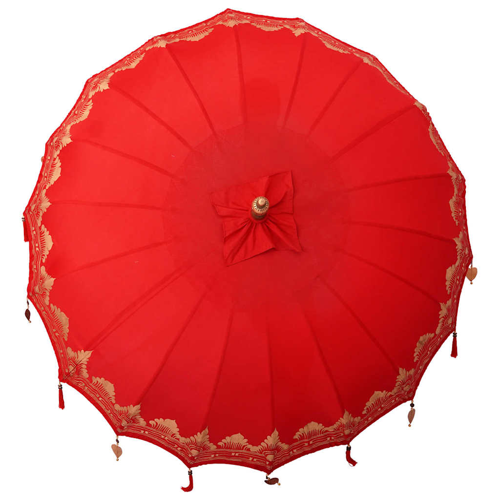 Balinesisk Parasol Rød 215 x 215 x 260 cm