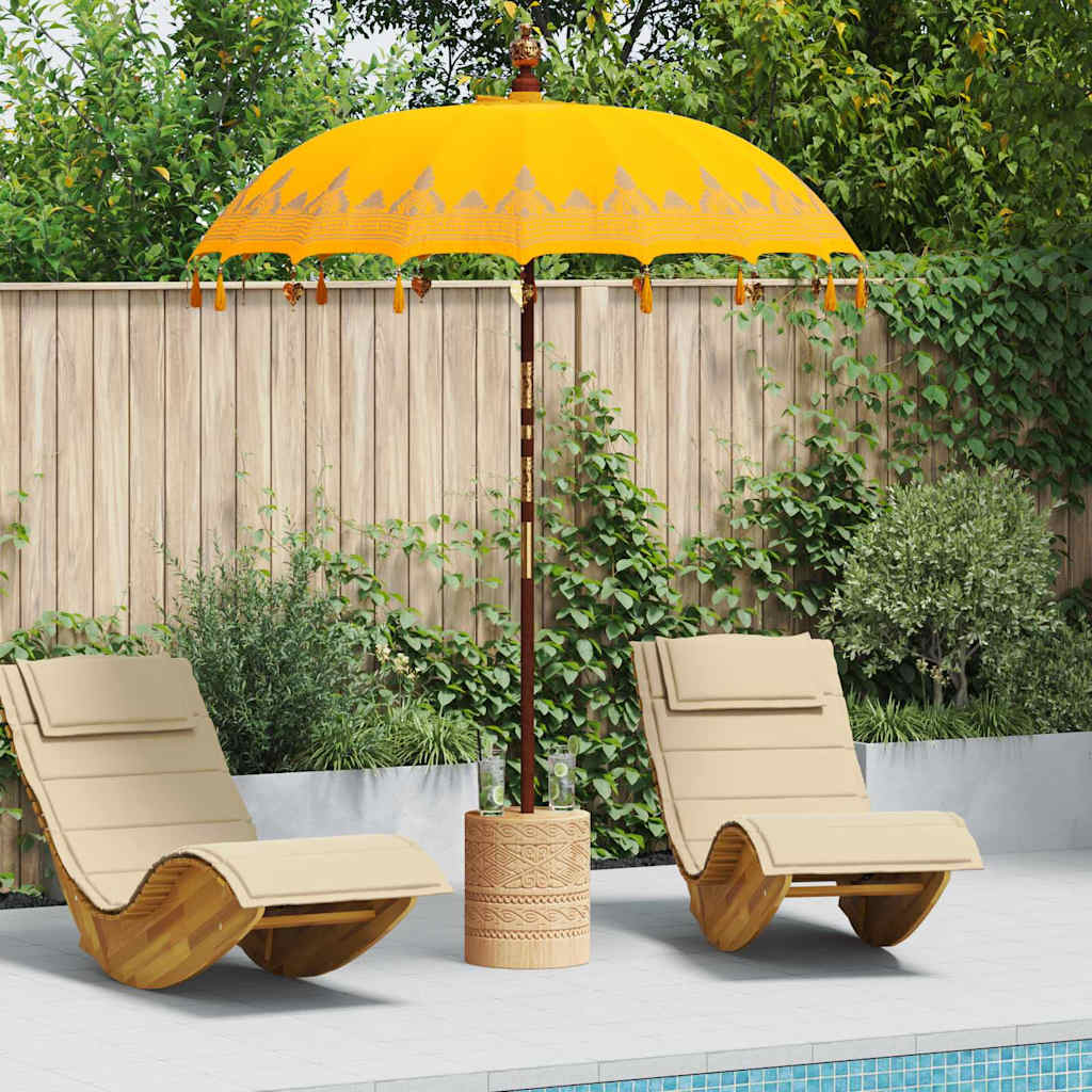 Balinesisk Parasol Gul 185 x 185 x 260 cm