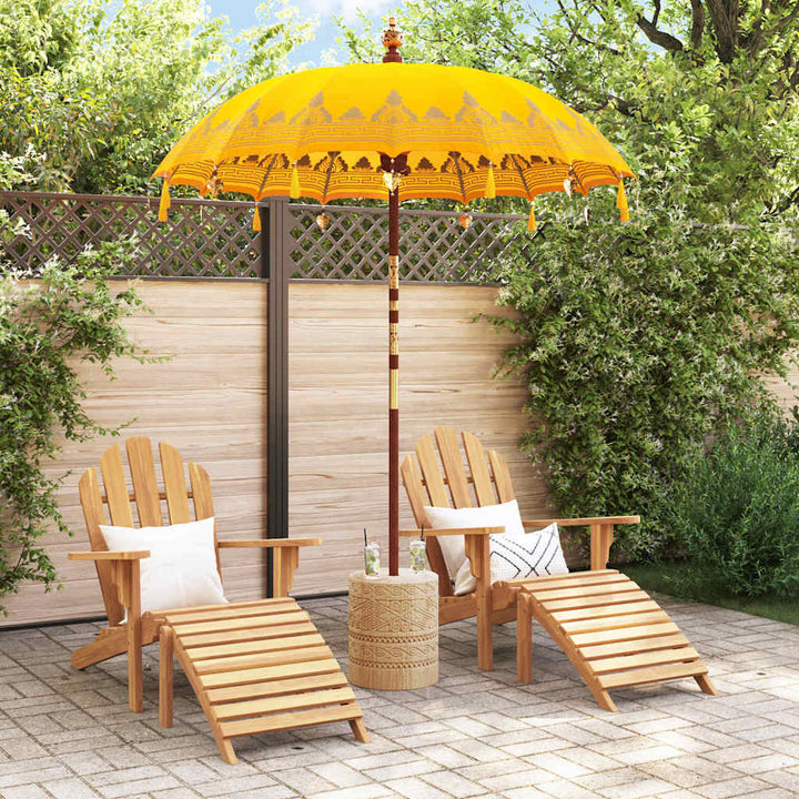 Balinesisk Parasol Gul 185 x 185 x 260 cm