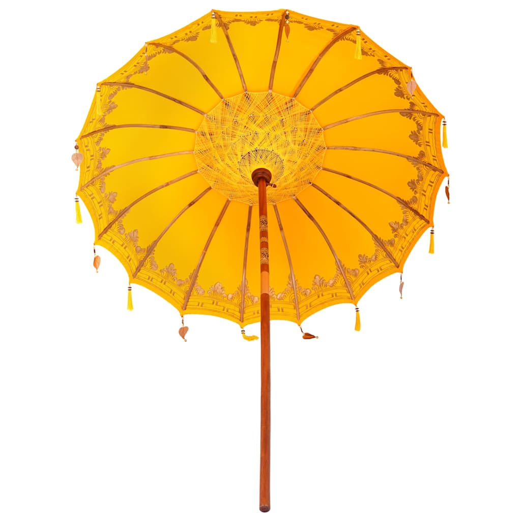 Balinesisk Parasol Gul 185 x 185 x 260 cm