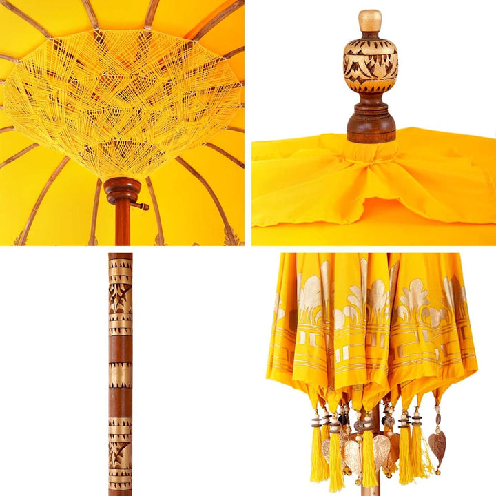 Balinesisk Parasol Gul 215 x 215 x 260 cm