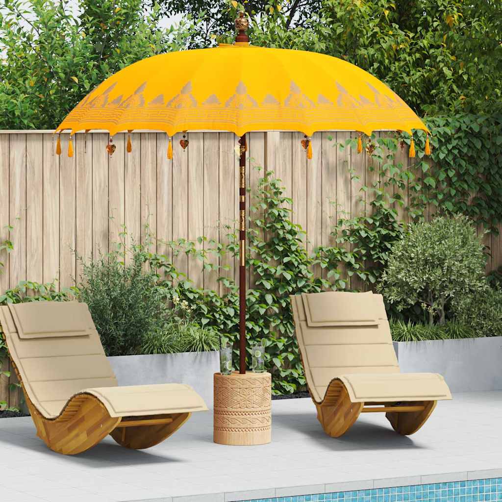 Balinesisk Parasol Gul 215 x 215 x 260 cm