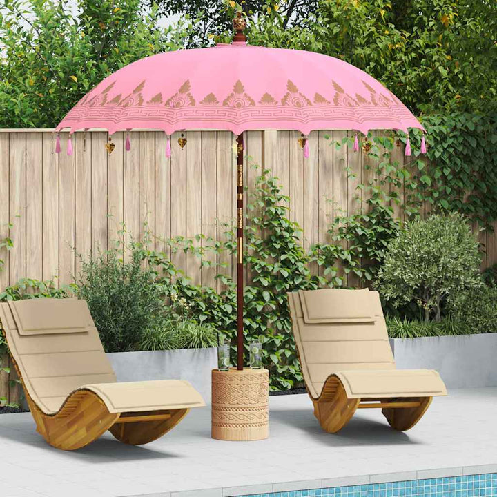 Balinesisk Parasol Lyserød 215 x 215 x 260 cm