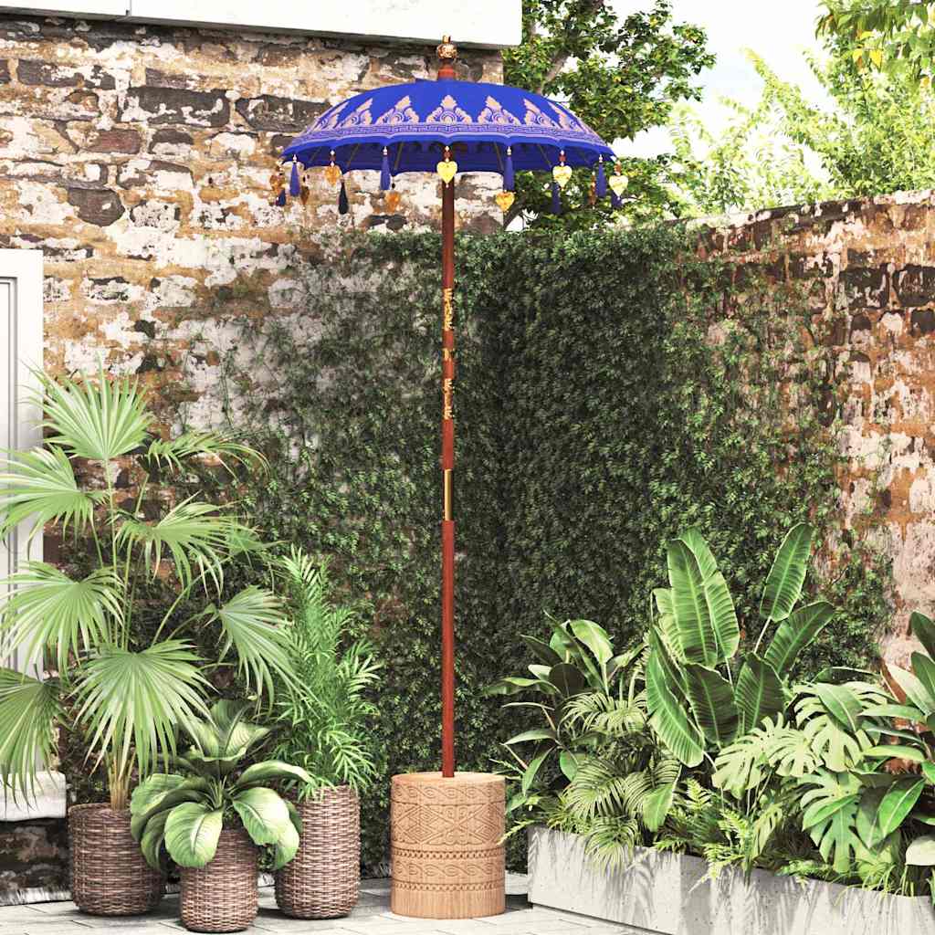 Balinesisk Parasol Blå 125 x 125 x 260 cm