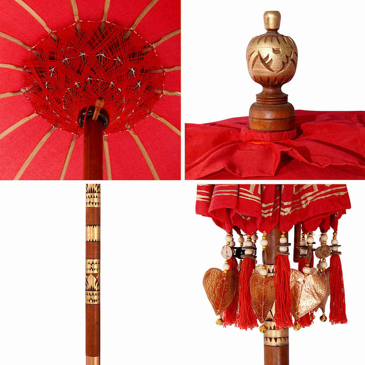 Balinesisk Parasol 125 x 125 x 260 cm