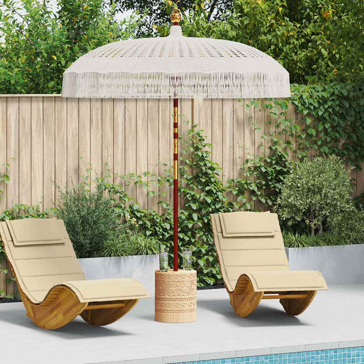Makrame Parasol Creme 190 x 190 x 260 cm