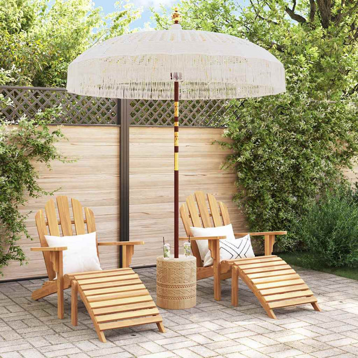 Makrame Parasol Creme 190 x 190 x 260 cm