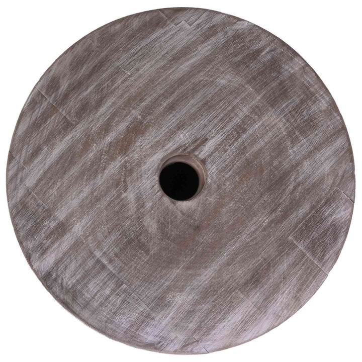 Parasolfod 23 kg Hvidvasket Massivt træ Cylinderformet