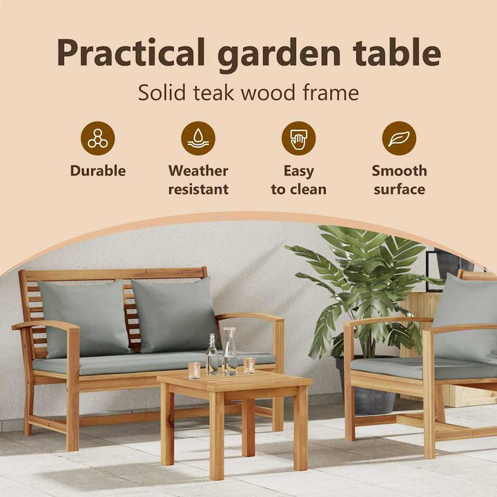 Sofabord Brun 45 x 45 x 36 cm Massiv Teaktræ
