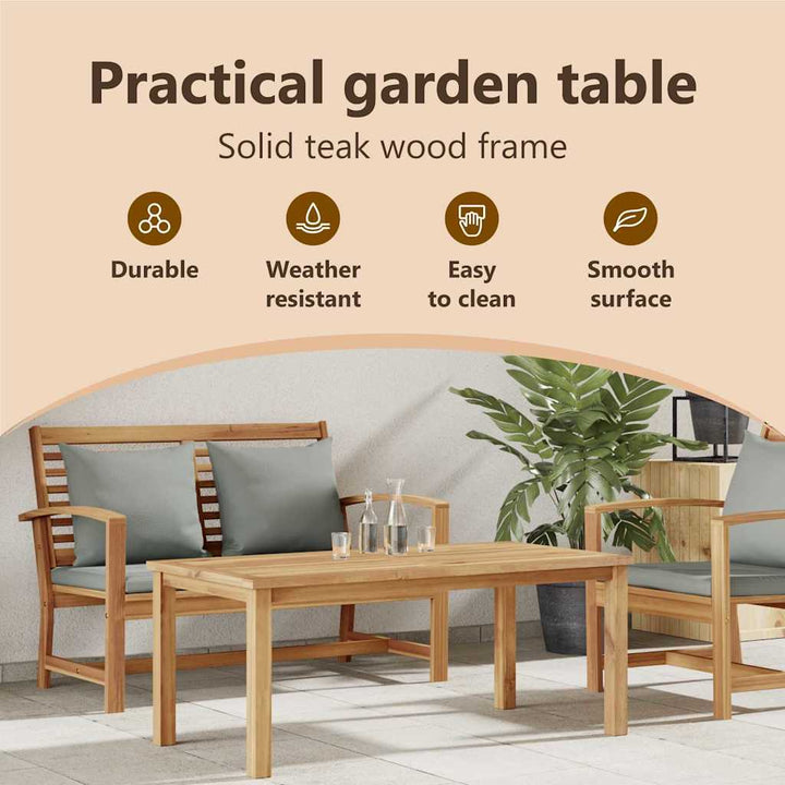 Sofabord Brun 110 x 55 x 45 cm Massiv Teaktræ
