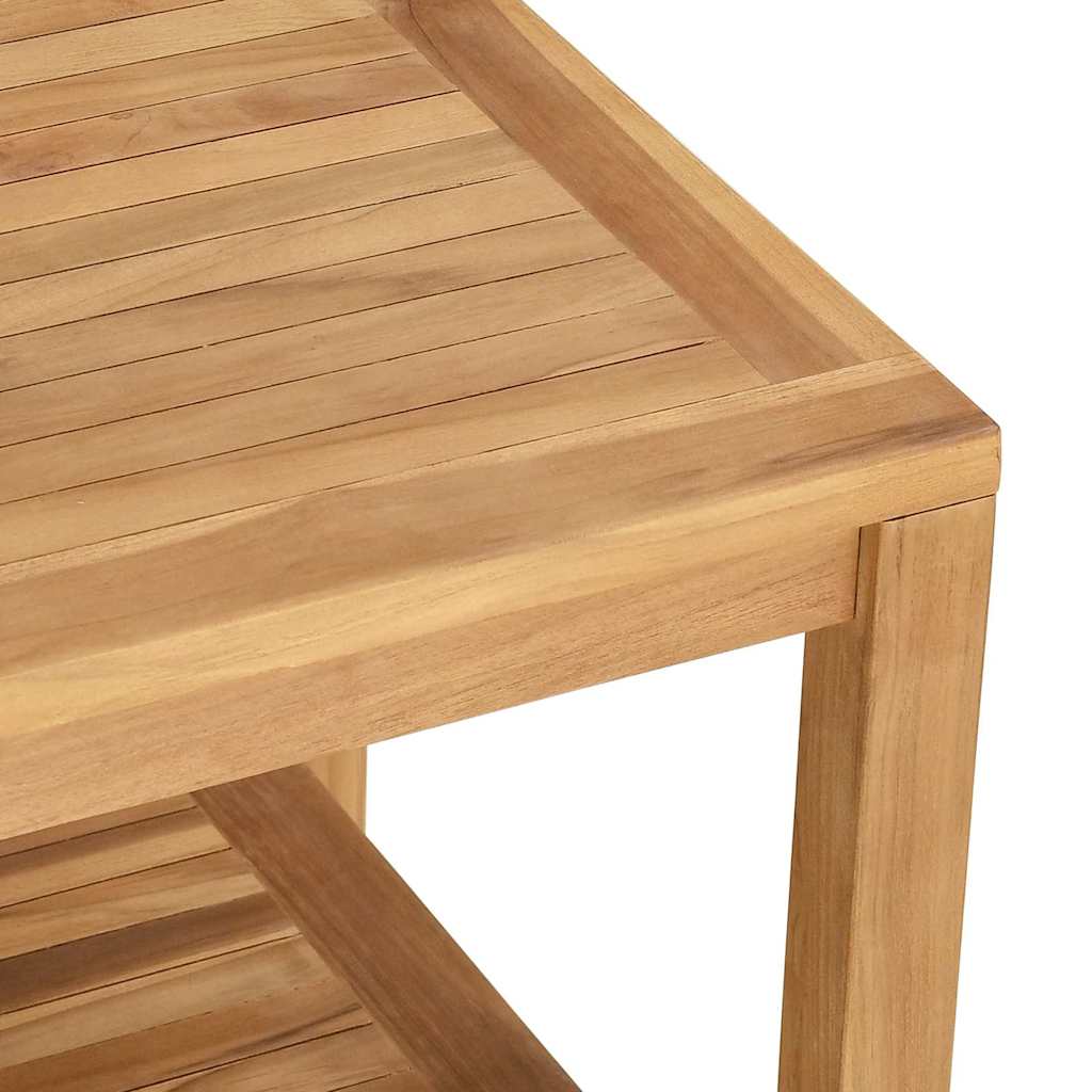 Sofabord med opbevaring Brun 45 x 45 x 45 cm Massiv Teaktræ