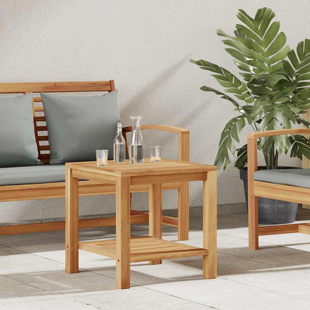 Sofabord med opbevaring Brun 45 x 45 x 45 cm Massiv Teaktræ
