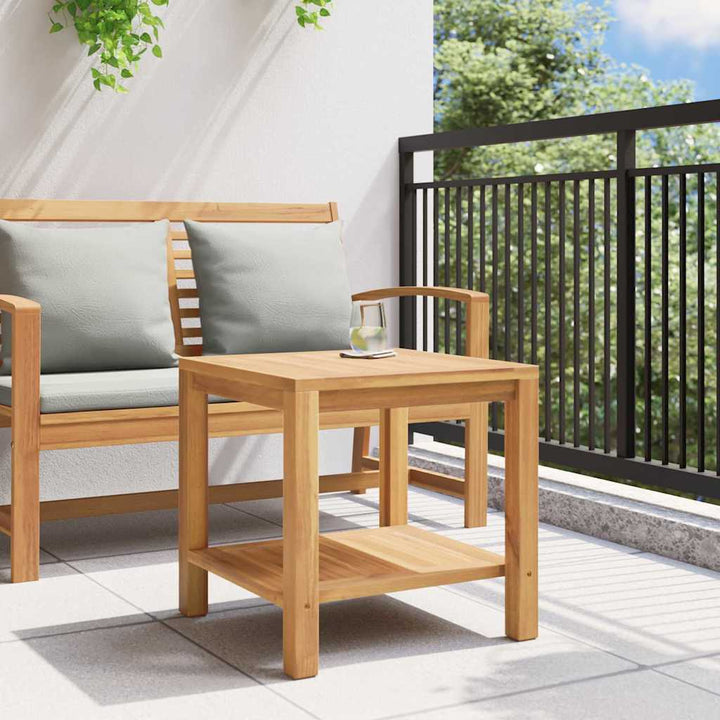 Sofabord med opbevaring Brun 45 x 45 x 45 cm Massiv Teaktræ