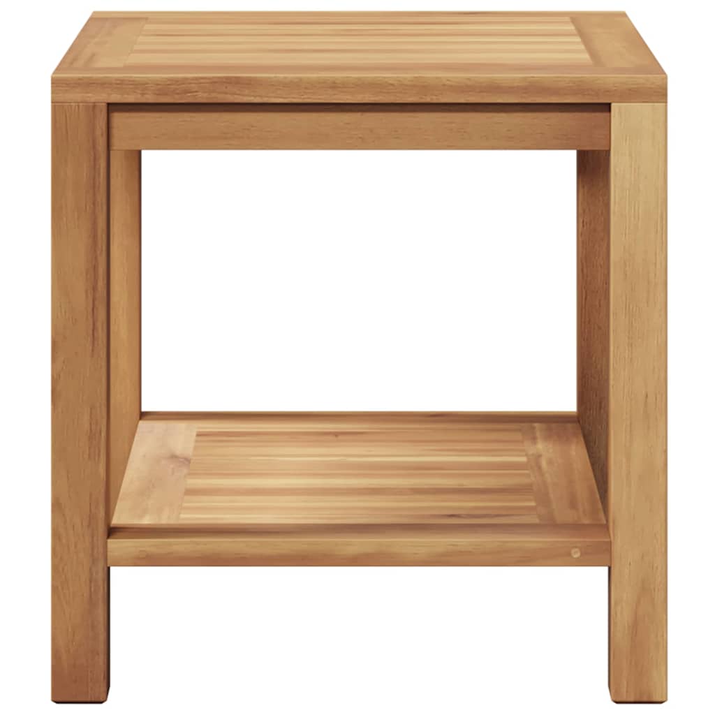 Sofabord med opbevaring Brun 45 x 45 x 45 cm Massiv Teaktræ