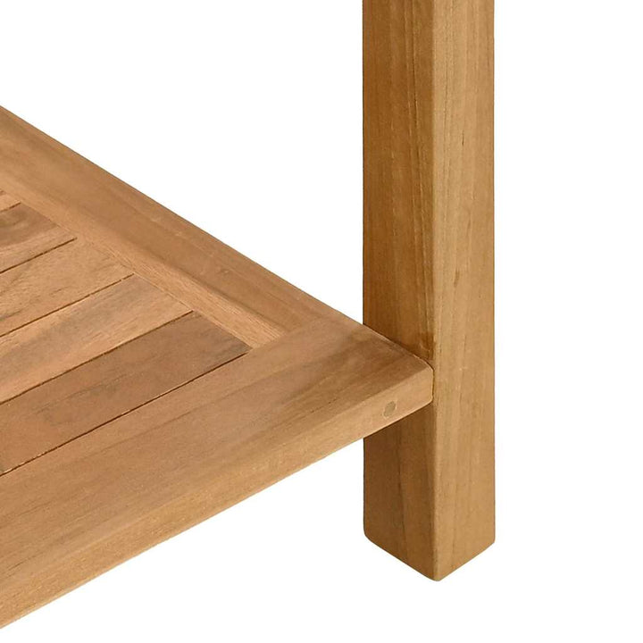 Konsolbord med opbevaring Brun 110 x 40 x 75 cm Massiv Teaktræ